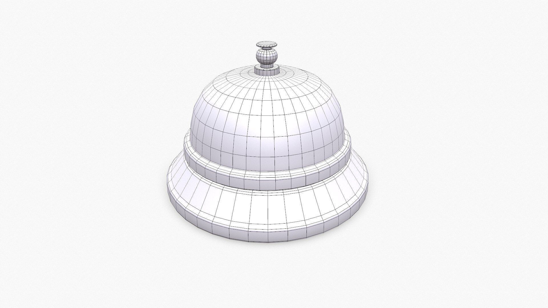 Service Bell Low-poly PBR Low-poly 3D model_18