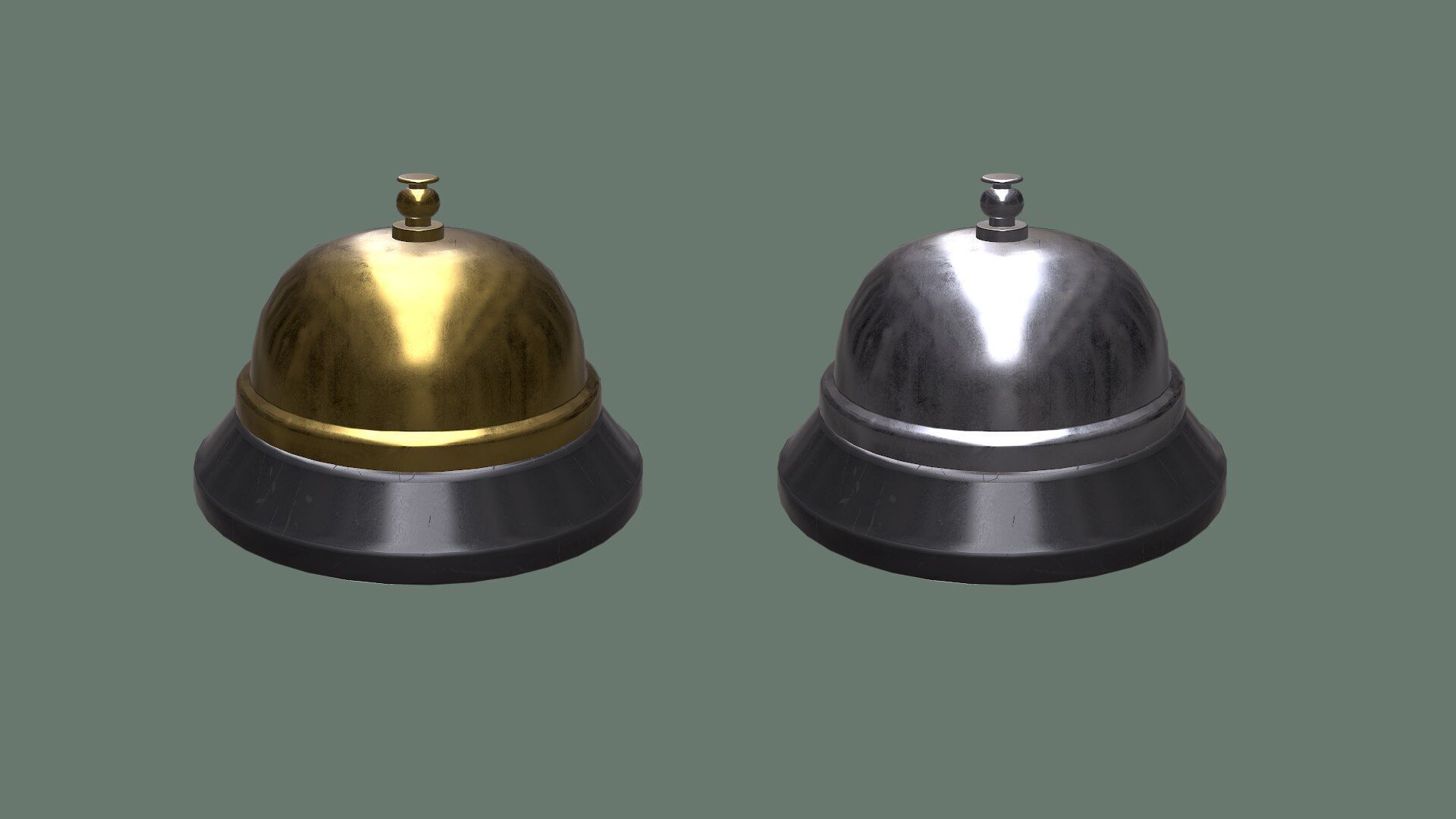 Service Bell Low-poly PBR Low-poly 3D model_25