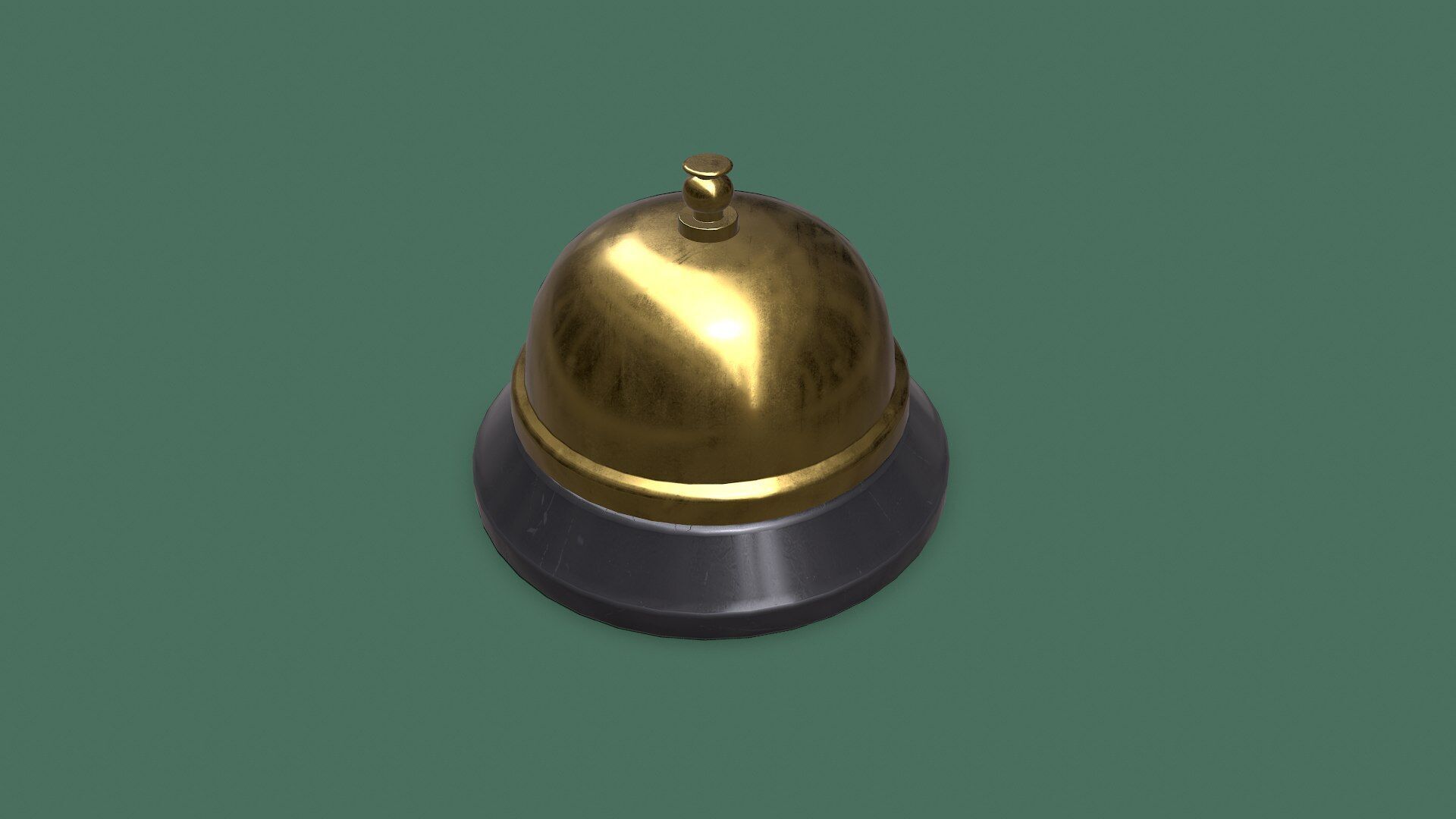 Service Bell Low-poly PBR Low-poly 3D model_6