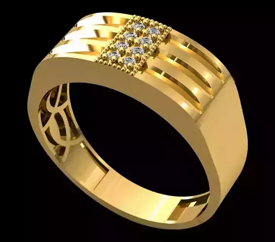 Elegant Diamond Gold Ring