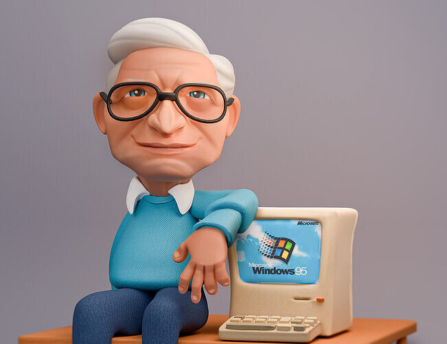 Bill Gates Figurine 3D model