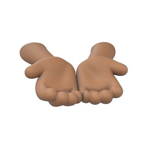 Holding with Both Hands Icon v1 004 Low-poly 3D model