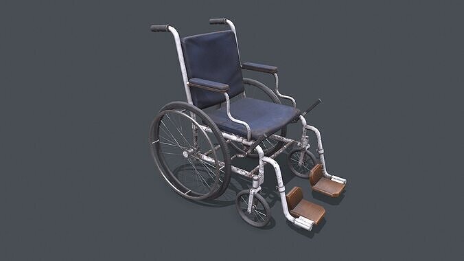 Old Wheelchair Low-poly PBR Low-poly 3D model