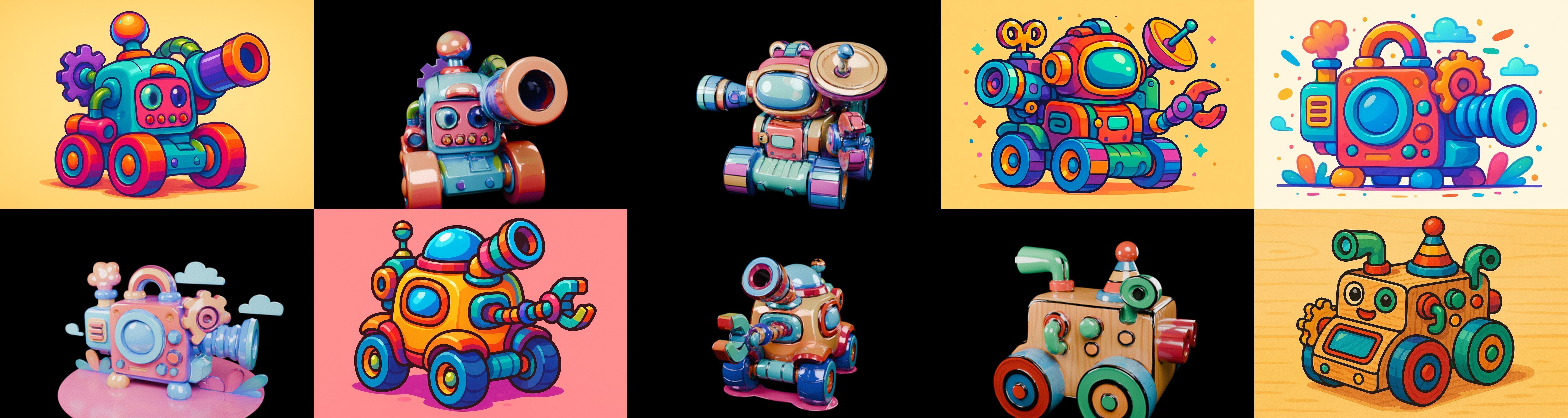 Wood Toy bundle 23 pack 100 glb Low-poly 3D model_6