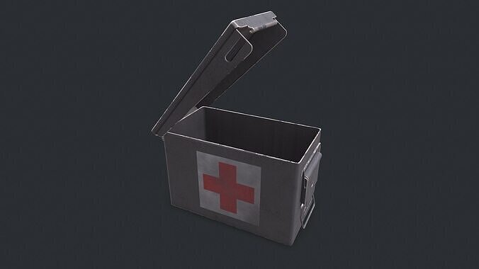 Military Supply Box Low-poly PBR Low-poly 3D model