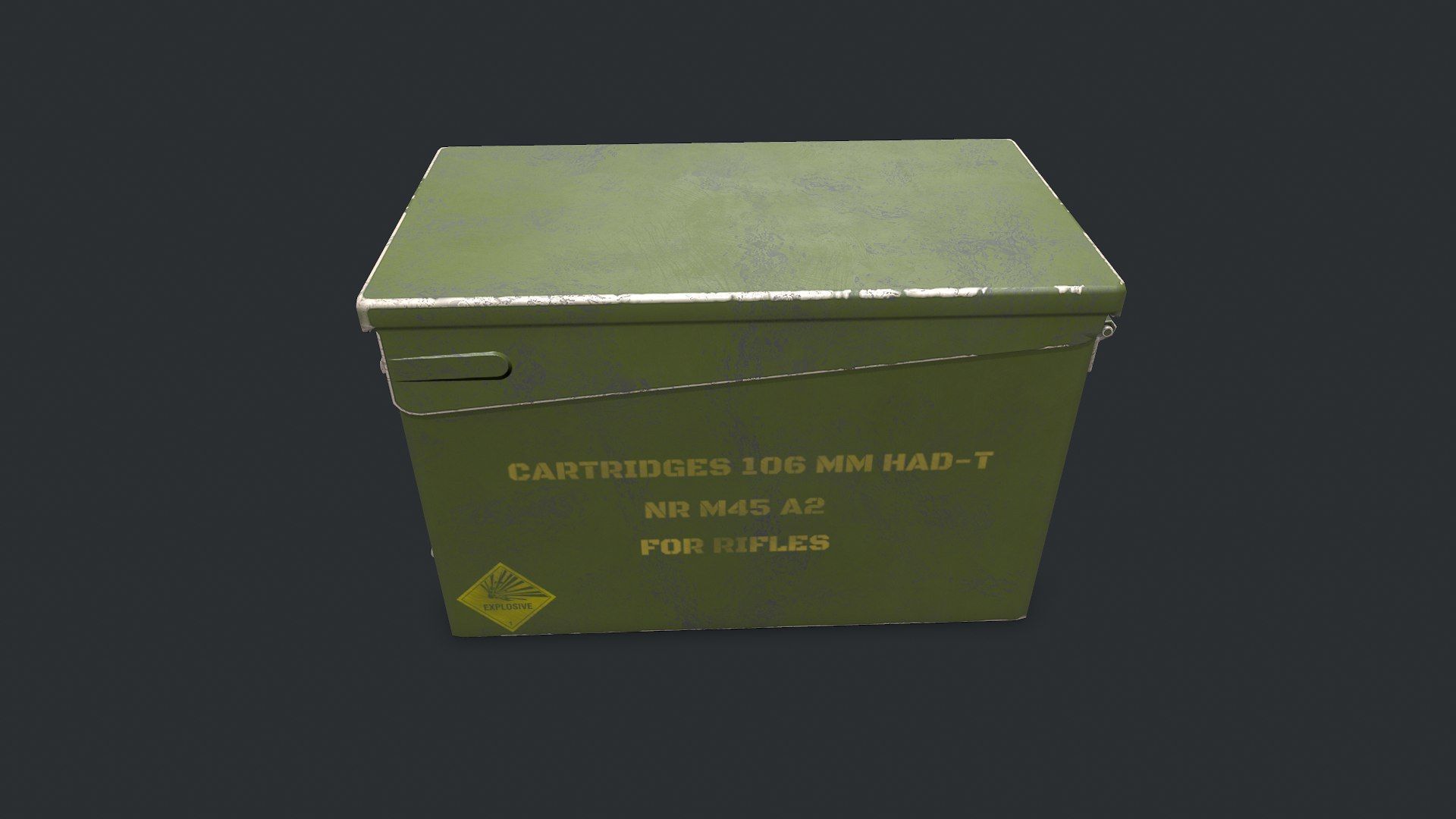 Military Supply Box Low-poly PBR Low-poly 3D model_29