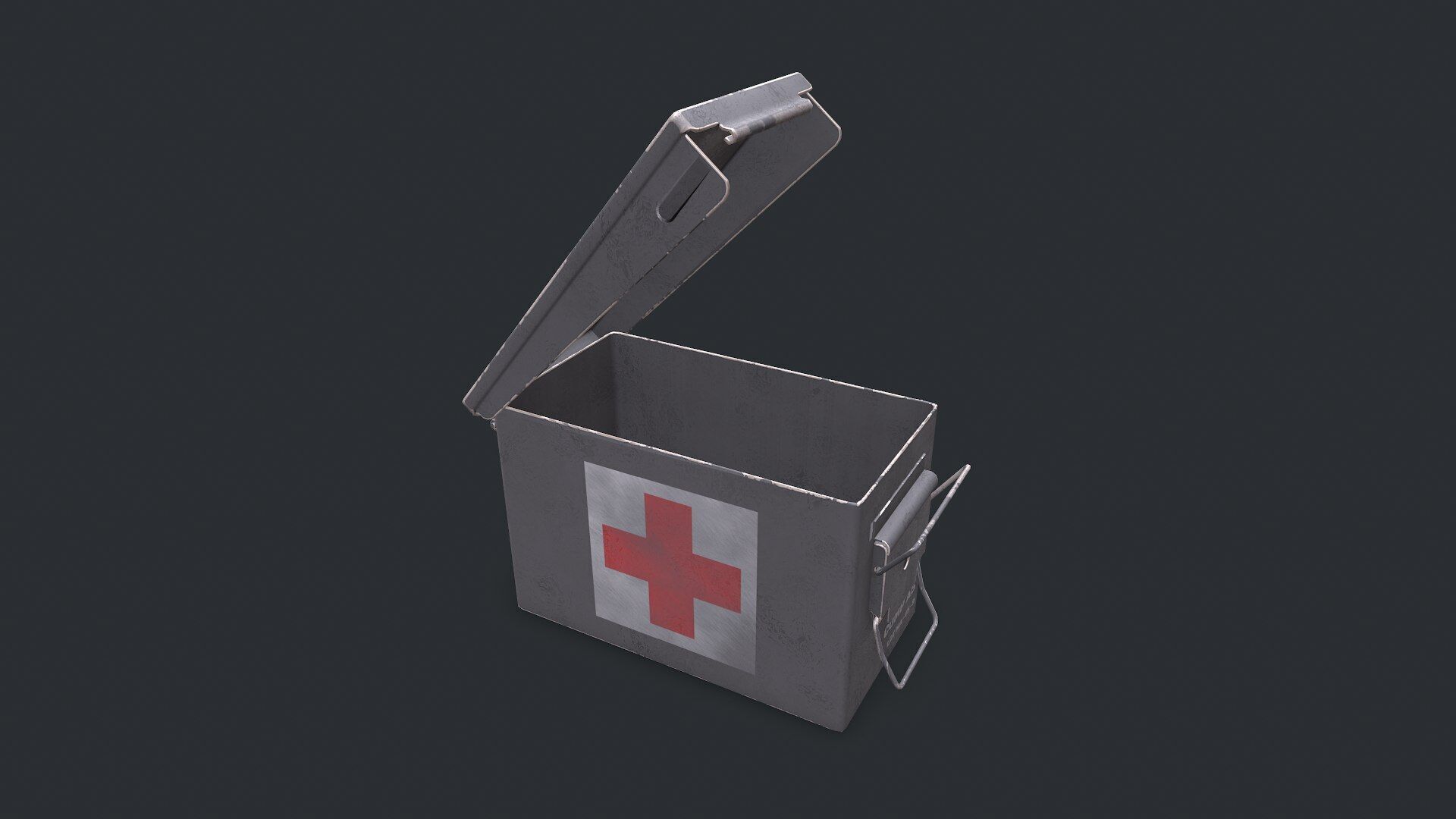 Military Supply Box Low-poly PBR Low-poly 3D model_14