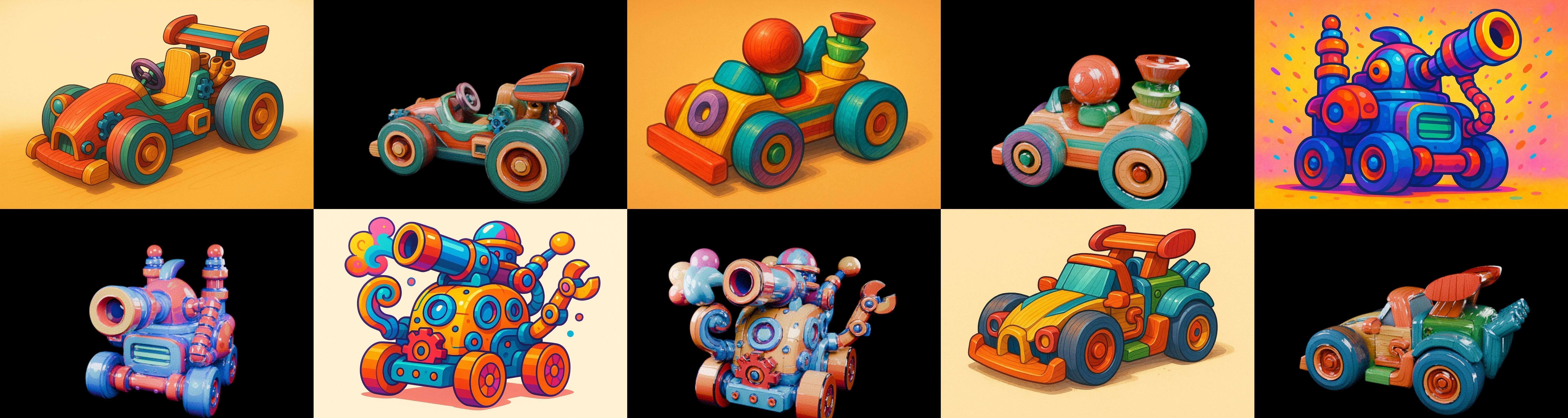 Wood Toy bundle 17 pack 100 glb Low-poly 3D model_19