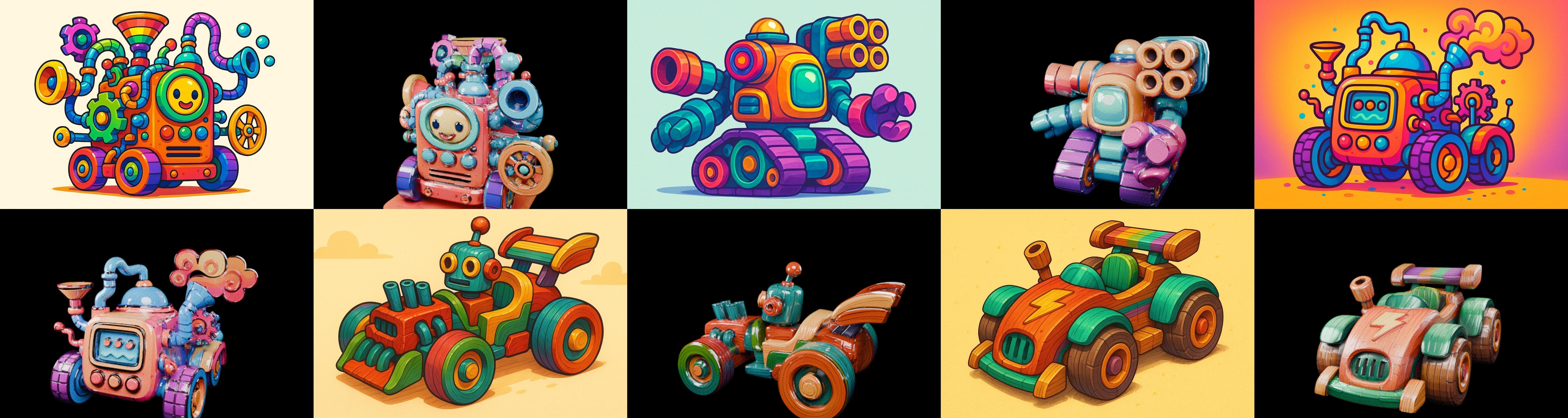 Wood Toy bundle 17 pack 100 glb Low-poly 3D model_8