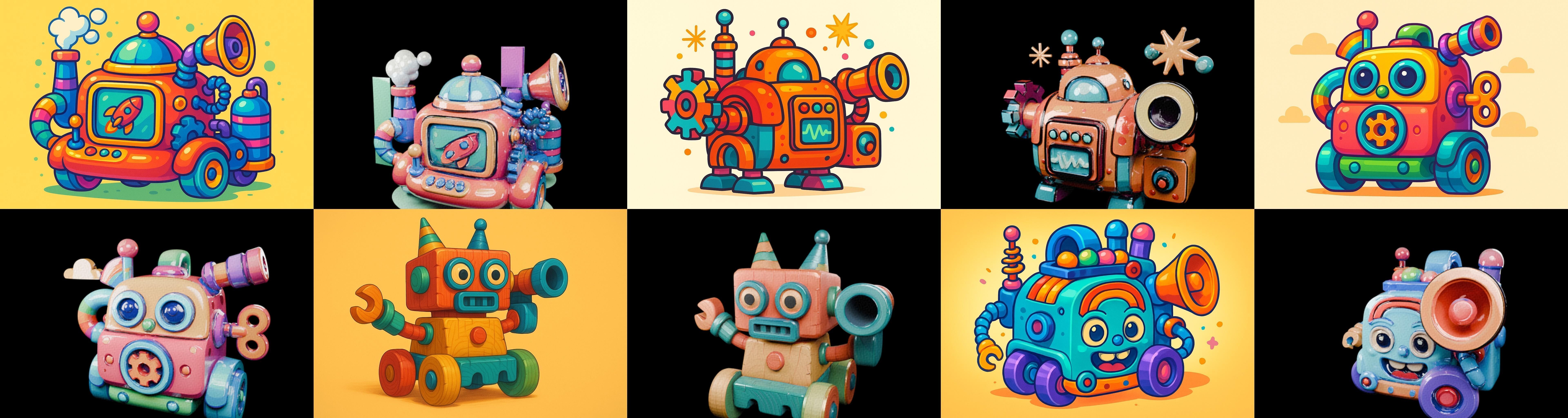 Wood Toy bundle 16 pack 100 glb Low-poly 3D model_14