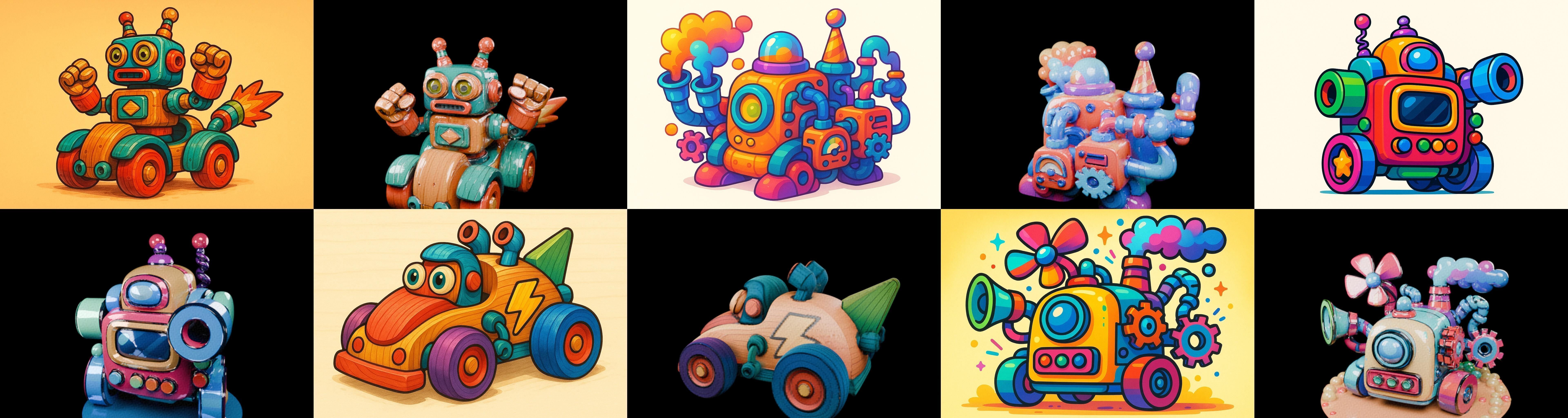 Wood Toy bundle 14 pack 100 glb Low-poly 3D model_7