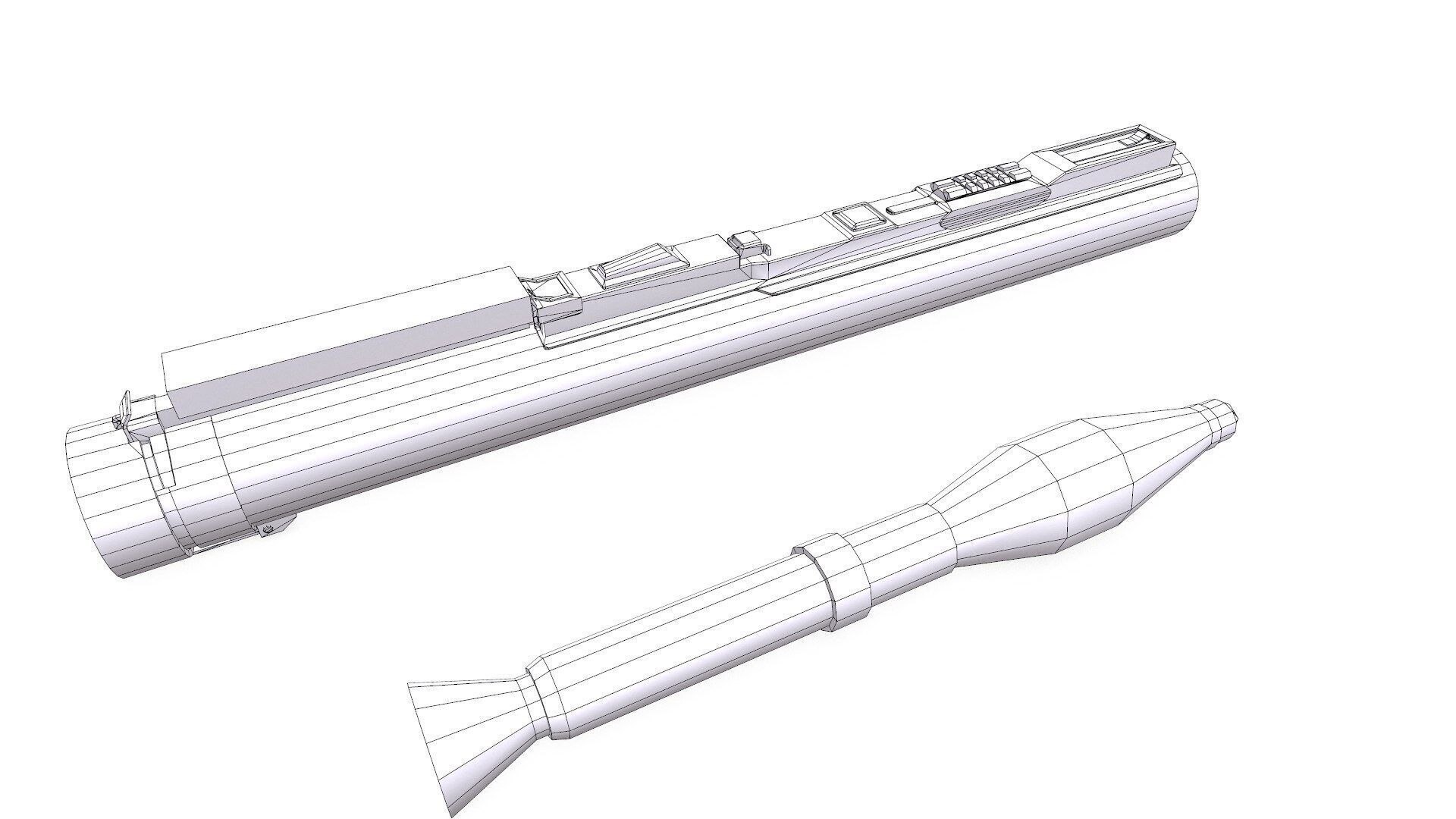 M72 LAW light Anti Tank Weapon Low-poly PBR Low-poly 3D model_33