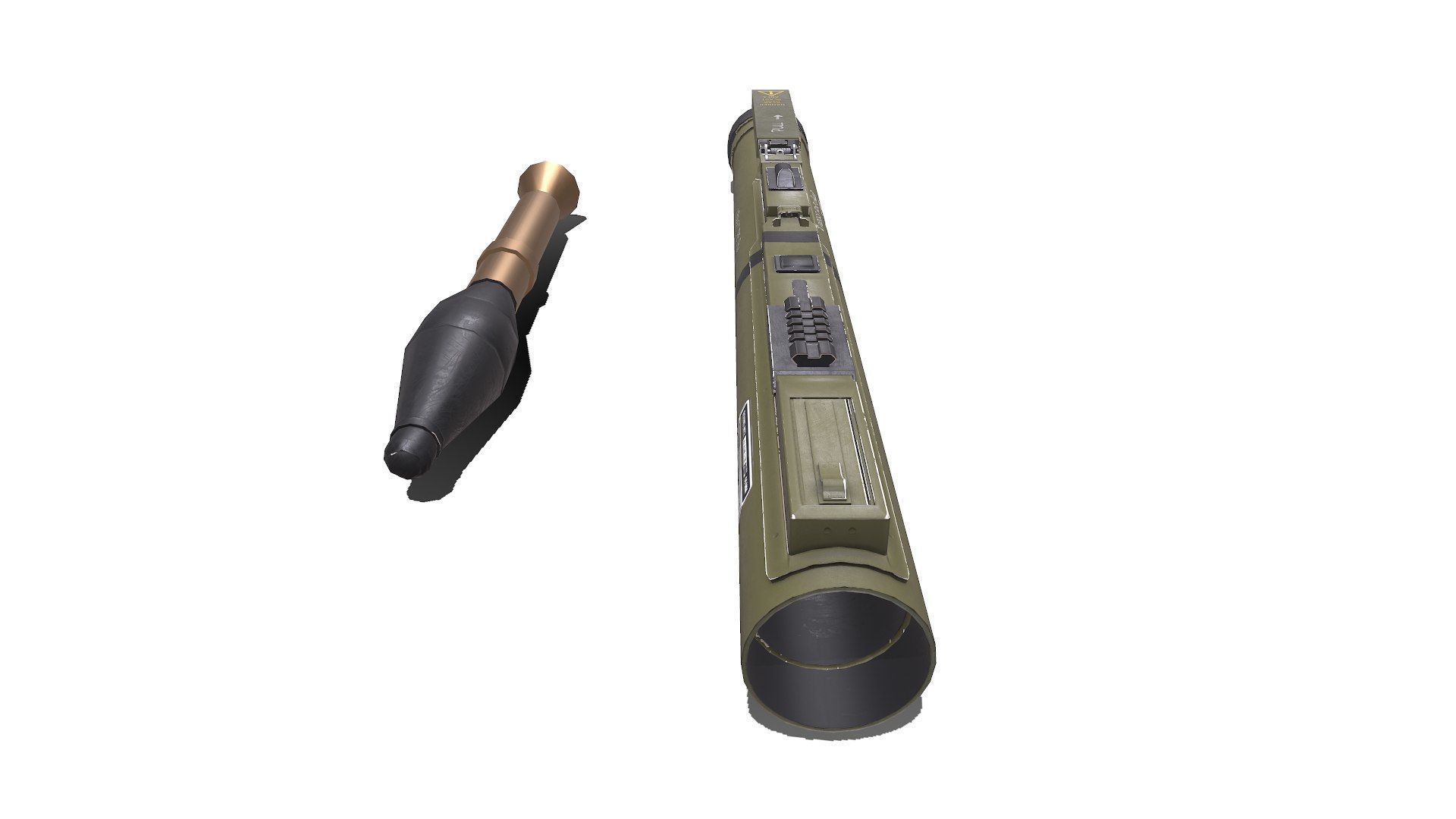 M72 LAW light Anti Tank Weapon Low-poly PBR Low-poly 3D model_13