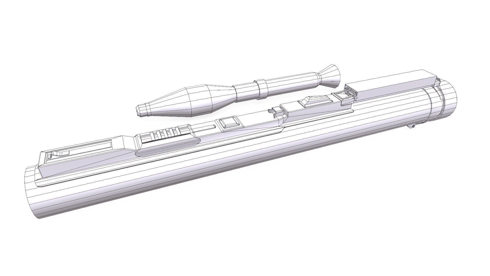 M72 LAW light Anti Tank Weapon Low-poly PBR Low-poly 3D model_31