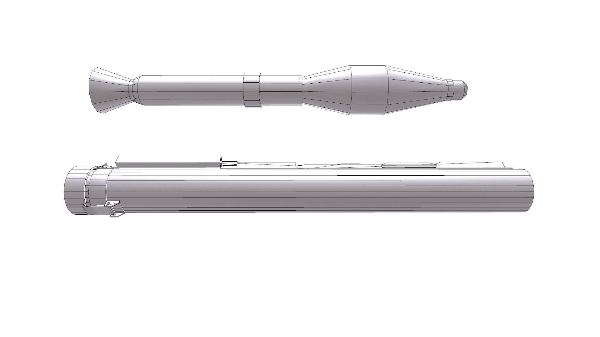 M72 LAW light Anti Tank Weapon Low-poly PBR Low-poly 3D model_37