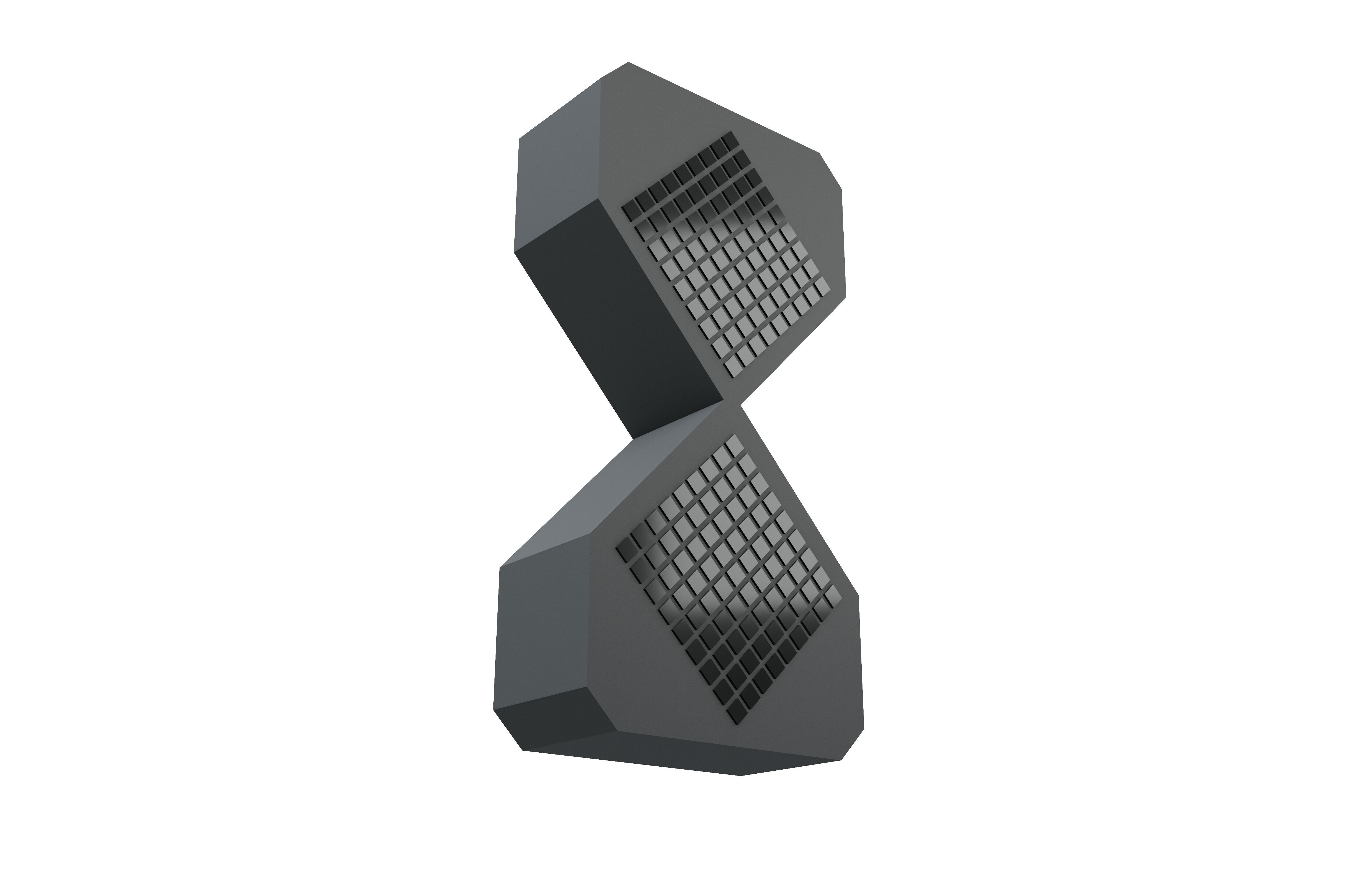 Modern Electronic Hourglass v1 001 Low-poly 3D model_3