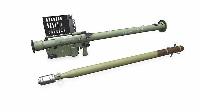 FIM-92 Stinger Anti Tank Rocket Launcher Low-poly PBR Low-poly 3D model