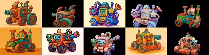 Wood Toy bundle 10 pack 100 glb