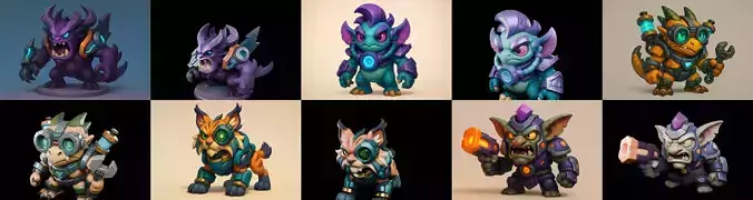 Heros Fantasy bundle 8 pack 100 glb