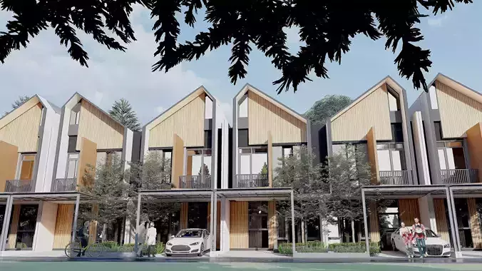 Simple 2 Storey House Model 6x10m SketchUp File Only