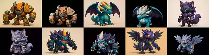 Heros Fantasy bundle 73 pack 13 glb