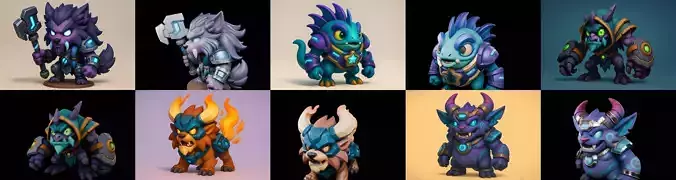 Heros Fantasy bundle 72 pack 100 glb