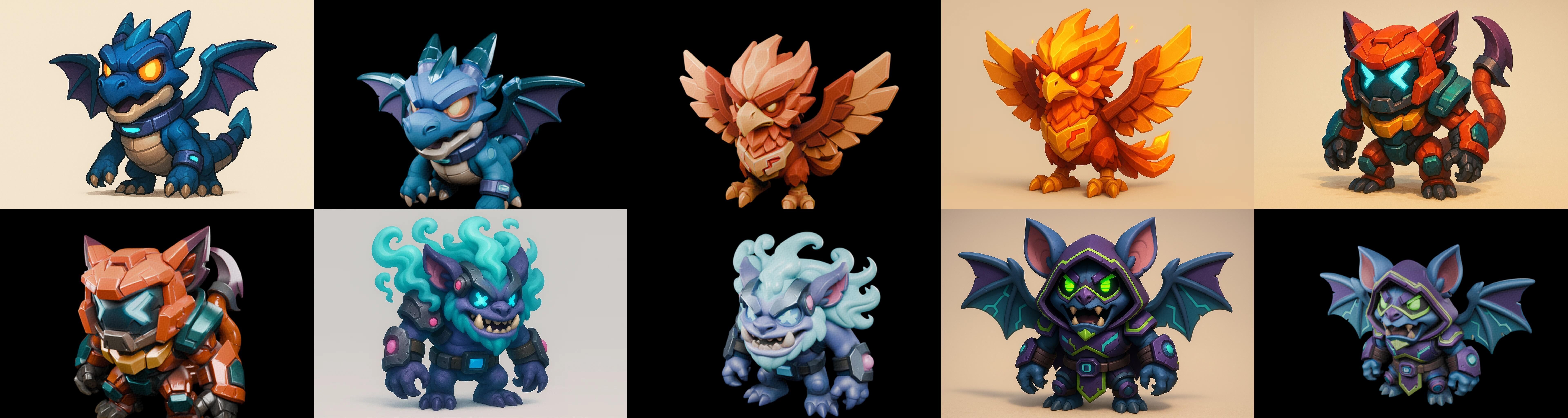 Heros Fantasy bundle 71 pack 100 glb Low-poly 3D model_11