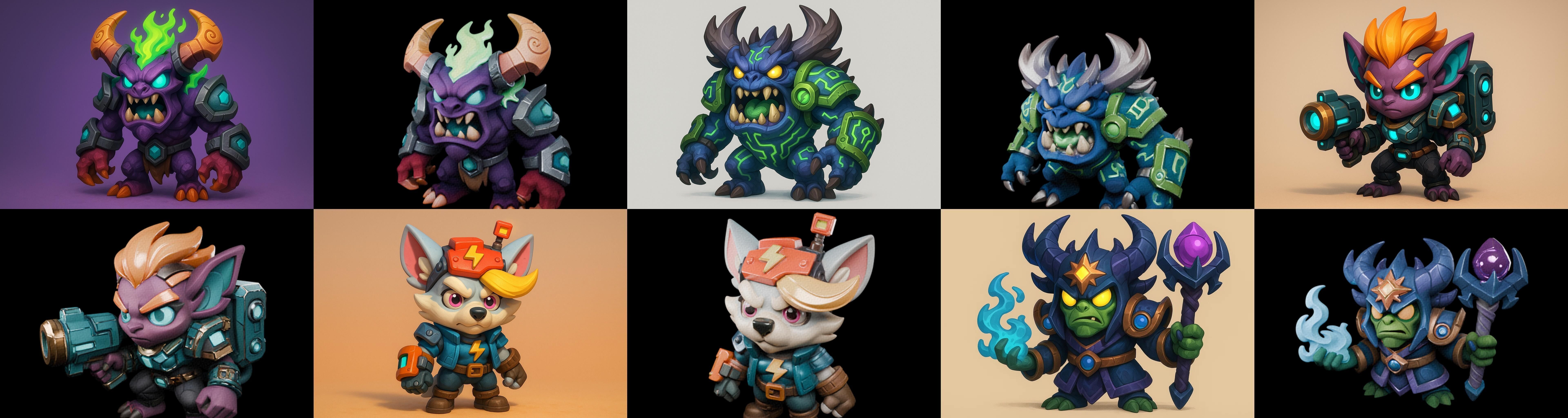 Heros Fantasy bundle 71 pack 100 glb Low-poly 3D model_14