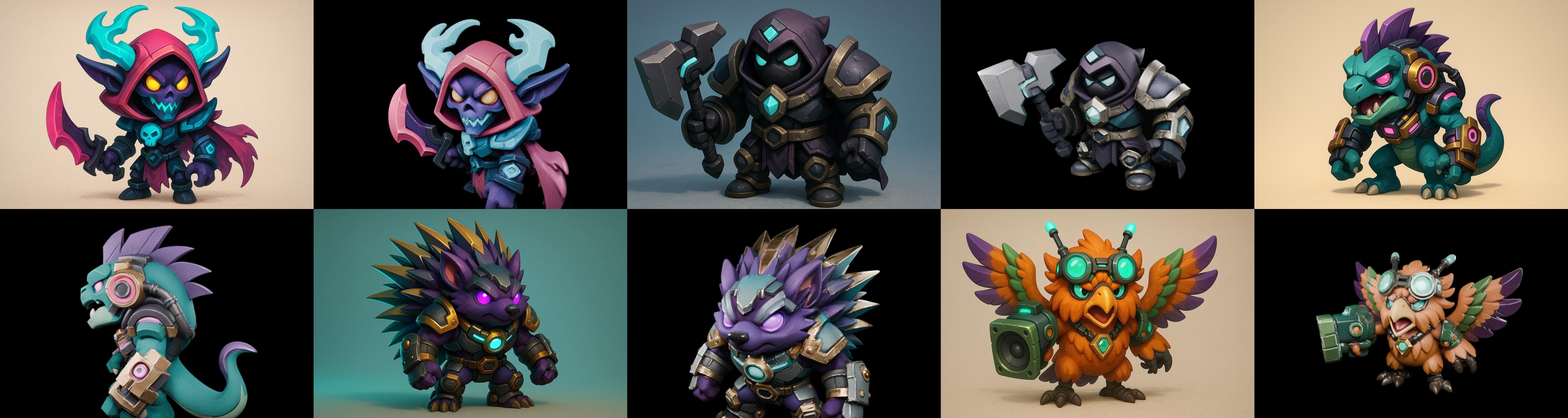 Heros Fantasy bundle 71 pack 100 glb Low-poly 3D model_1