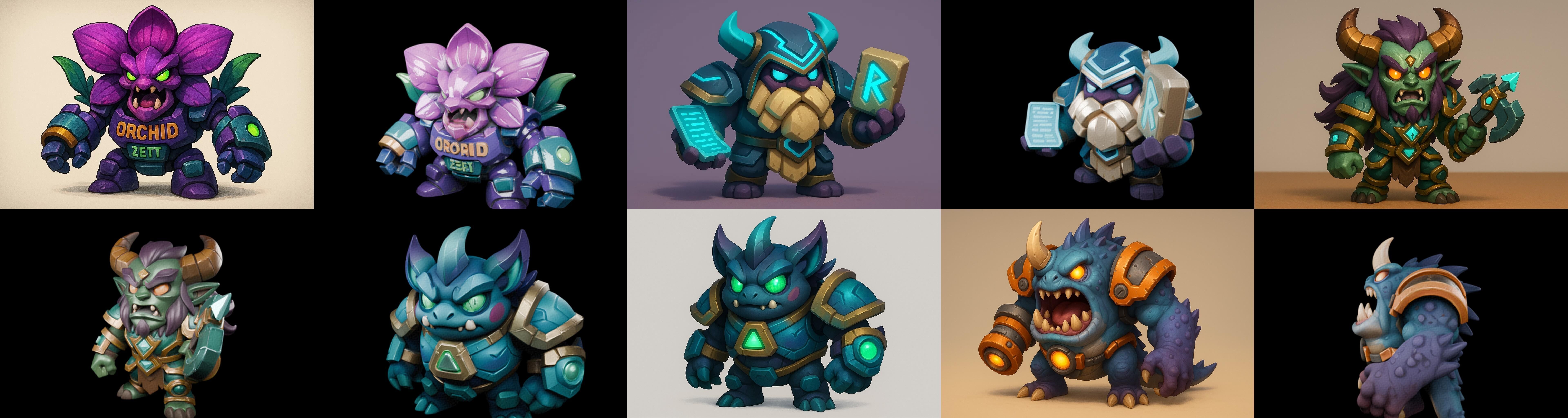 Heros Fantasy bundle 71 pack 100 glb Low-poly 3D model_5
