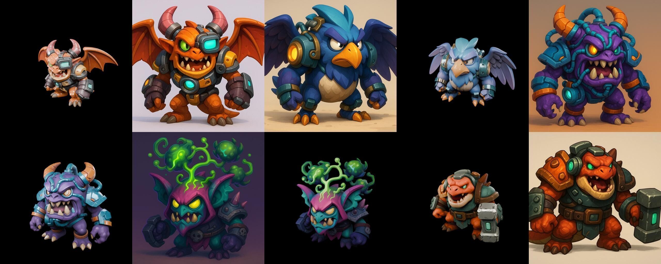 Heros Fantasy bundle 71 pack 100 glb Low-poly 3D model_10