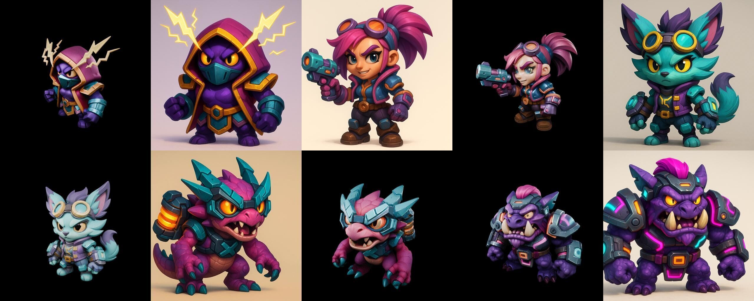 Heros Fantasy bundle 71 pack 100 glb Low-poly 3D model_2