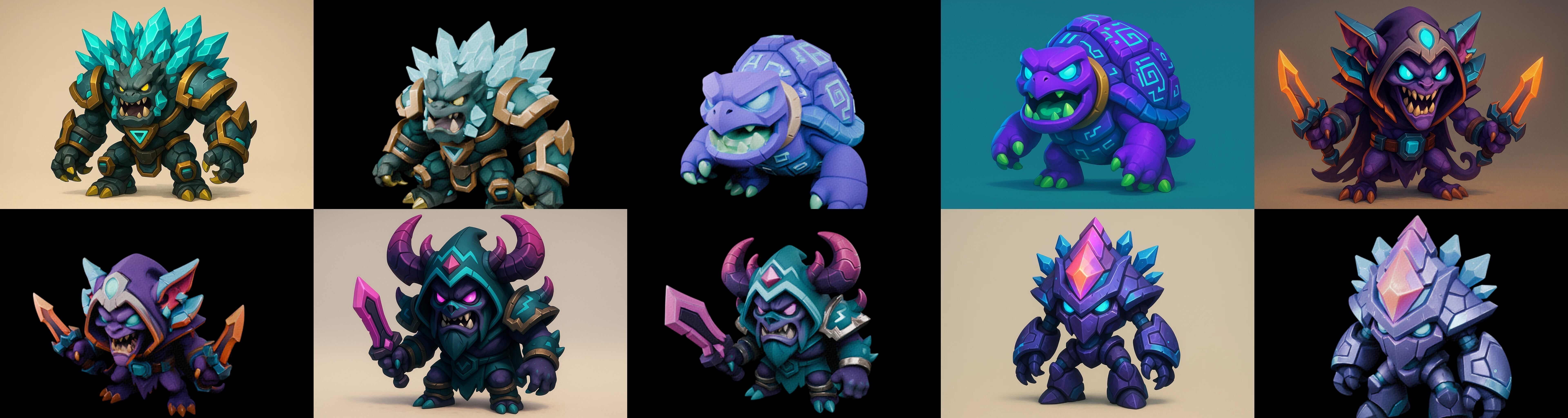 Heros Fantasy bundle 71 pack 100 glb Low-poly 3D model_12