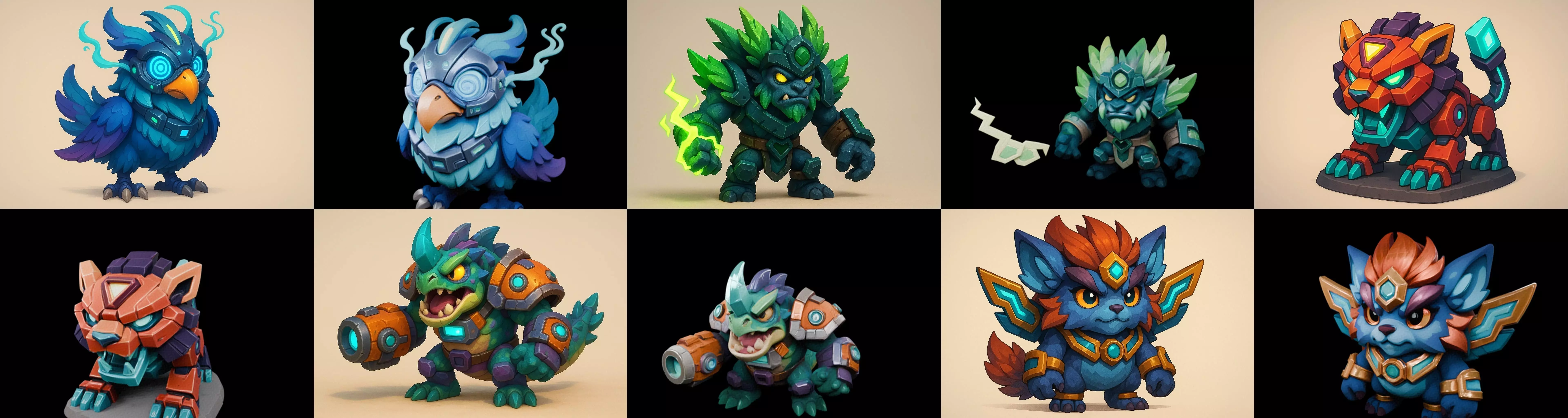 Heros Fantasy bundle 71 pack 100 glb Low-poly 3D model_0