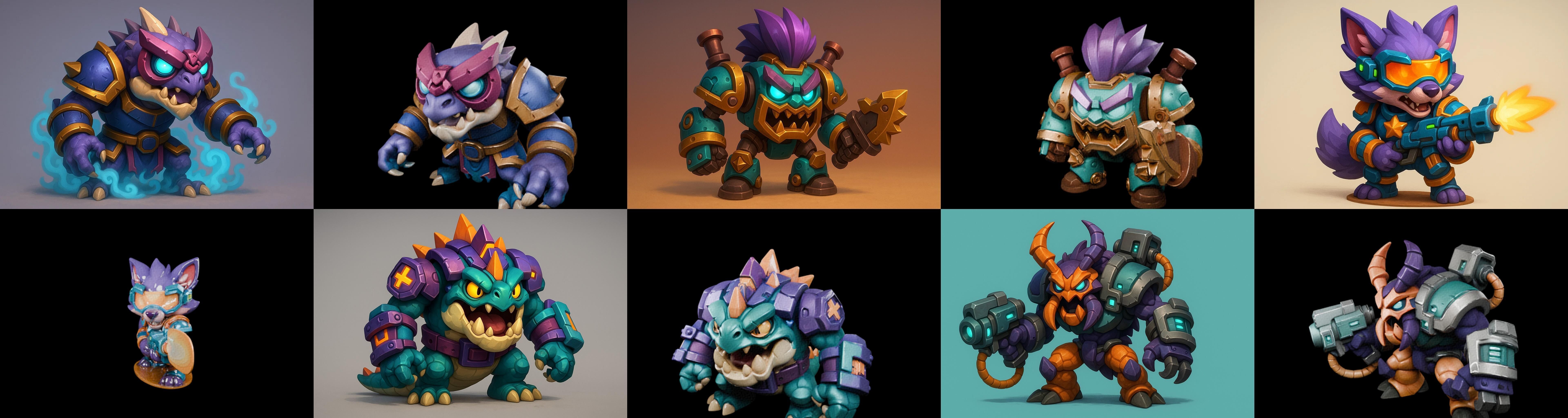 Heros Fantasy bundle 71 pack 100 glb Low-poly 3D model_6