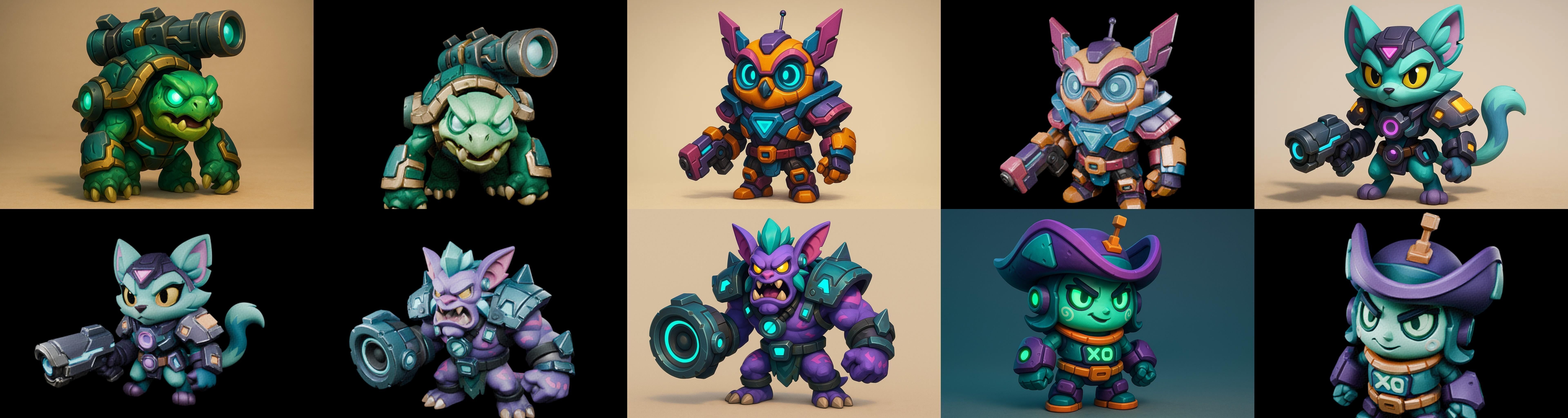 Heros Fantasy bundle 71 pack 100 glb Low-poly 3D model_3