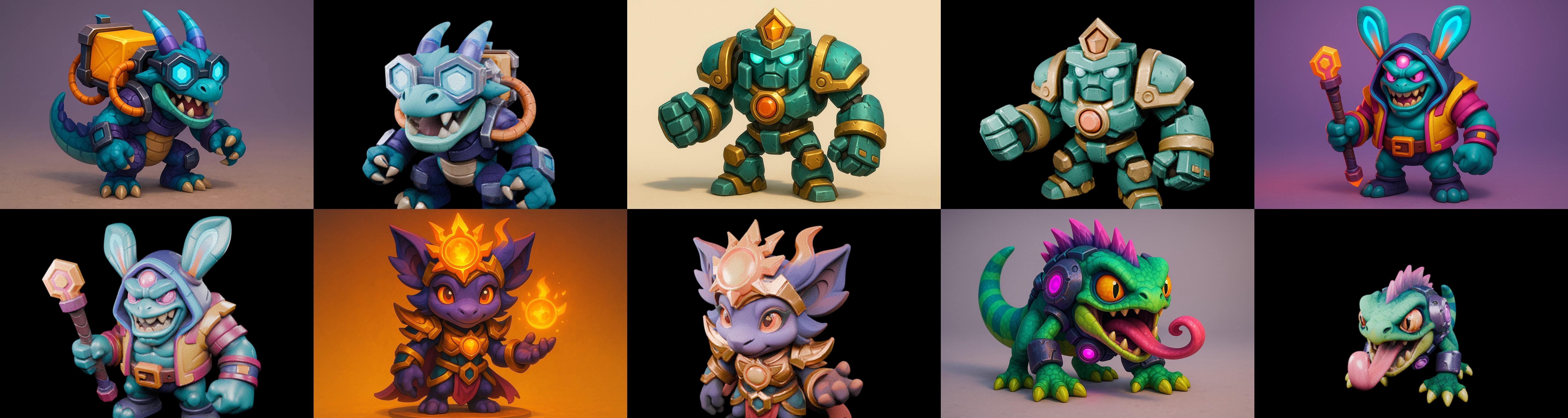 Heros Fantasy bundle 71 pack 100 glb Low-poly 3D model_18
