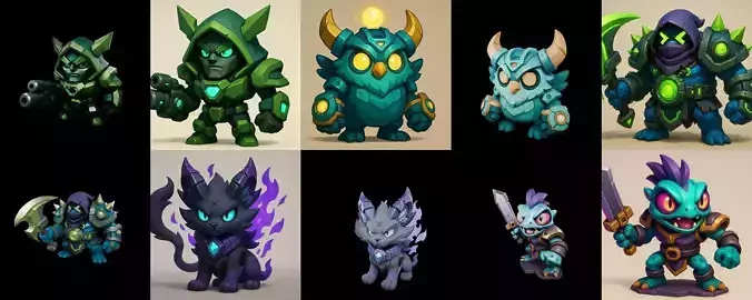 Heros Fantasy bundle 70 pack 100 glb