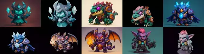 Heros Fantasy bundle 69 pack 100 glb