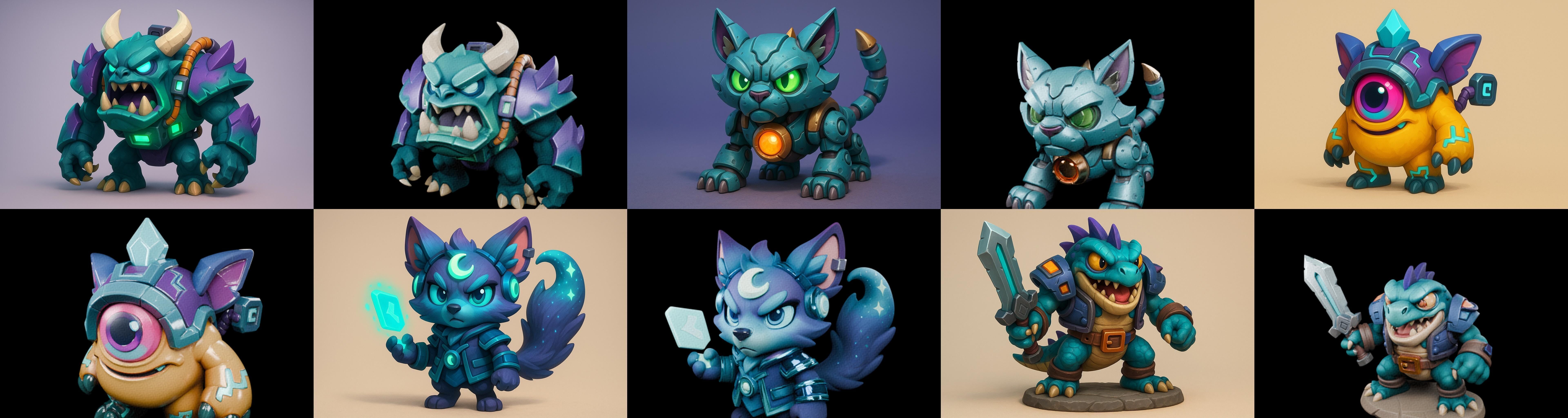 Heros Fantasy bundle 67 pack 100 glb Low-poly 3D model_3