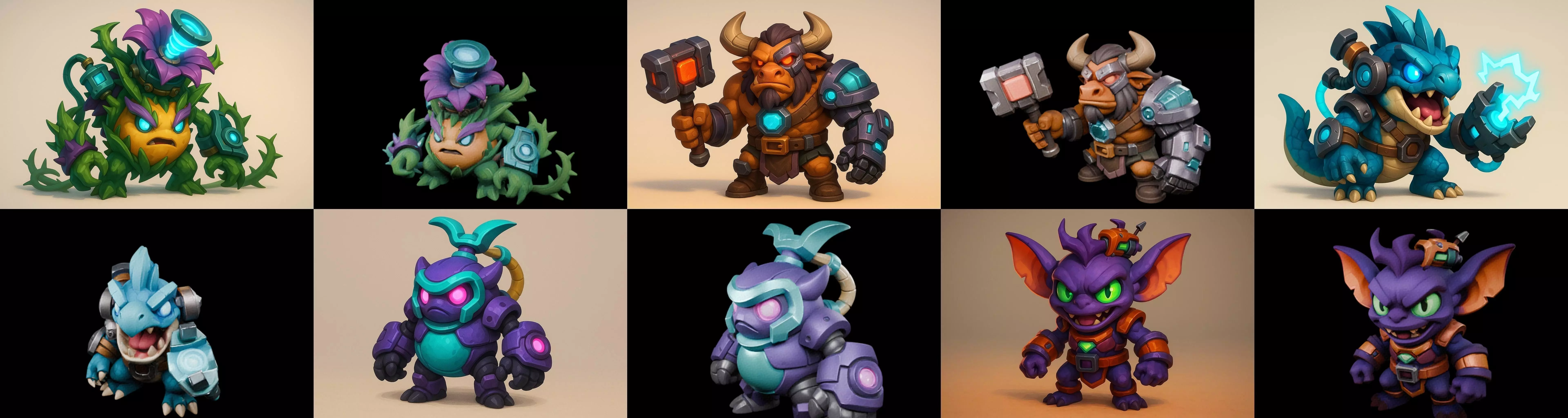 Heros Fantasy bundle 67 pack 100 glb Low-poly 3D model_0