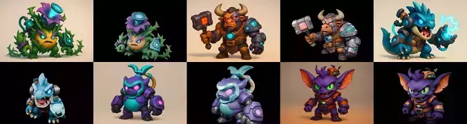 Heros Fantasy bundle 67 pack 100 glb