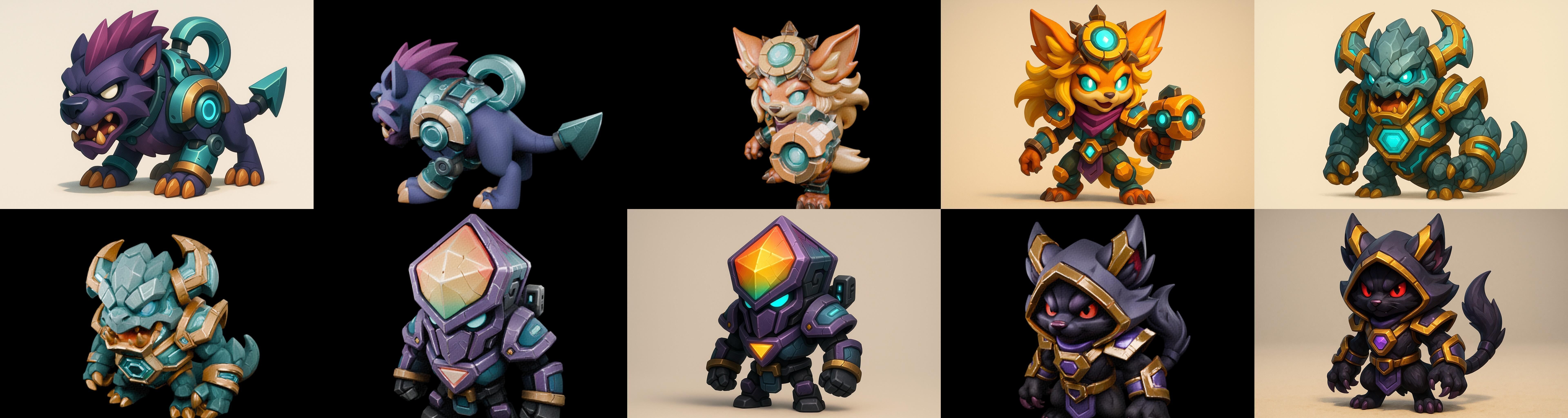 Heros Fantasy bundle 67 pack 100 glb Low-poly 3D model_2