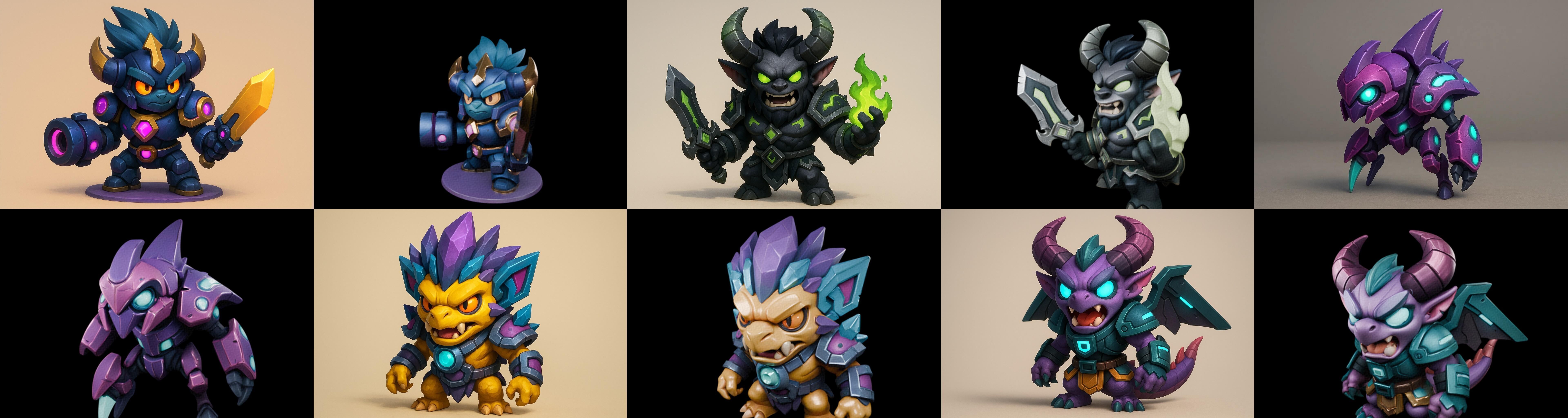 Heros Fantasy bundle 67 pack 100 glb Low-poly 3D model_13