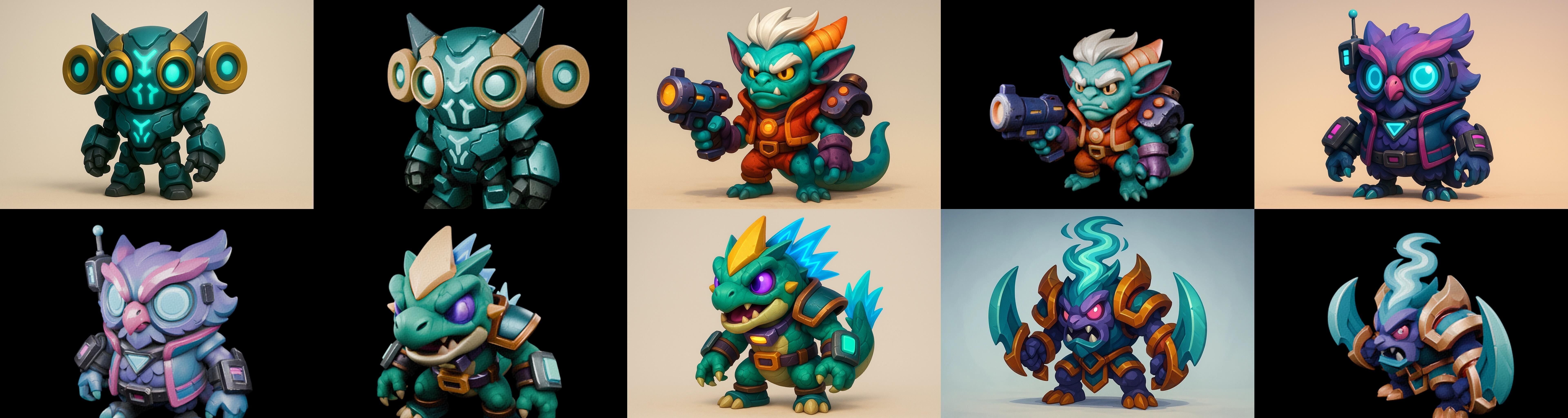 Heros Fantasy bundle 67 pack 100 glb Low-poly 3D model_12