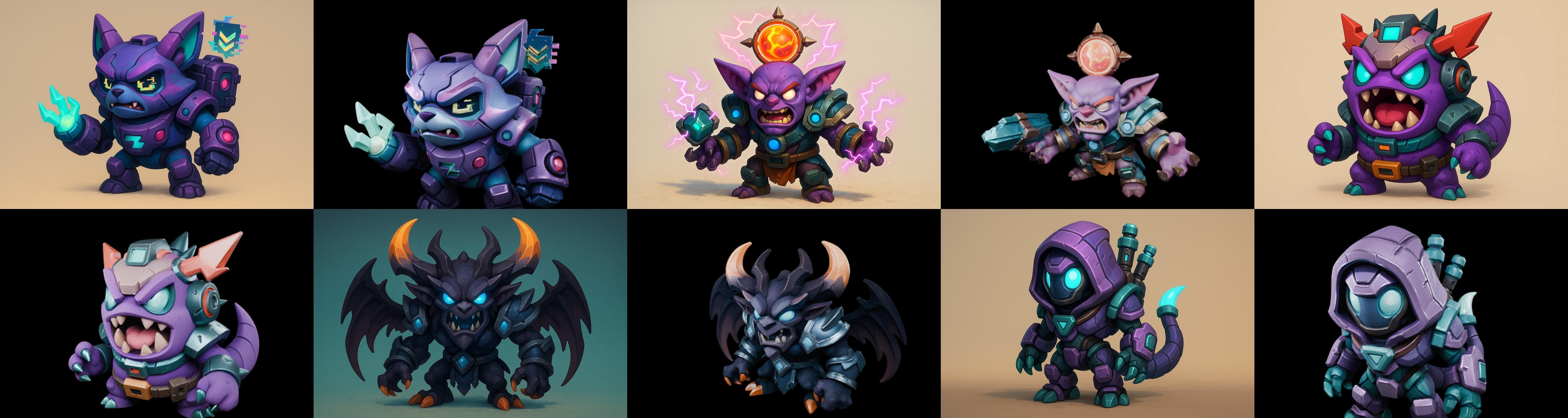 Heros Fantasy bundle 67 pack 100 glb Low-poly 3D model_6