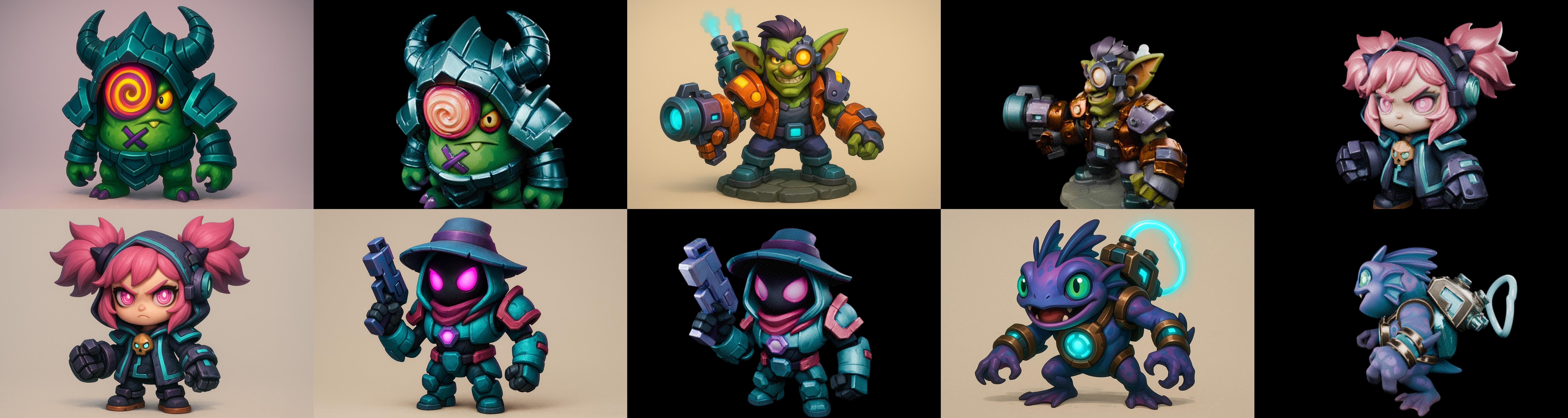 Heros Fantasy bundle 67 pack 100 glb Low-poly 3D model_18