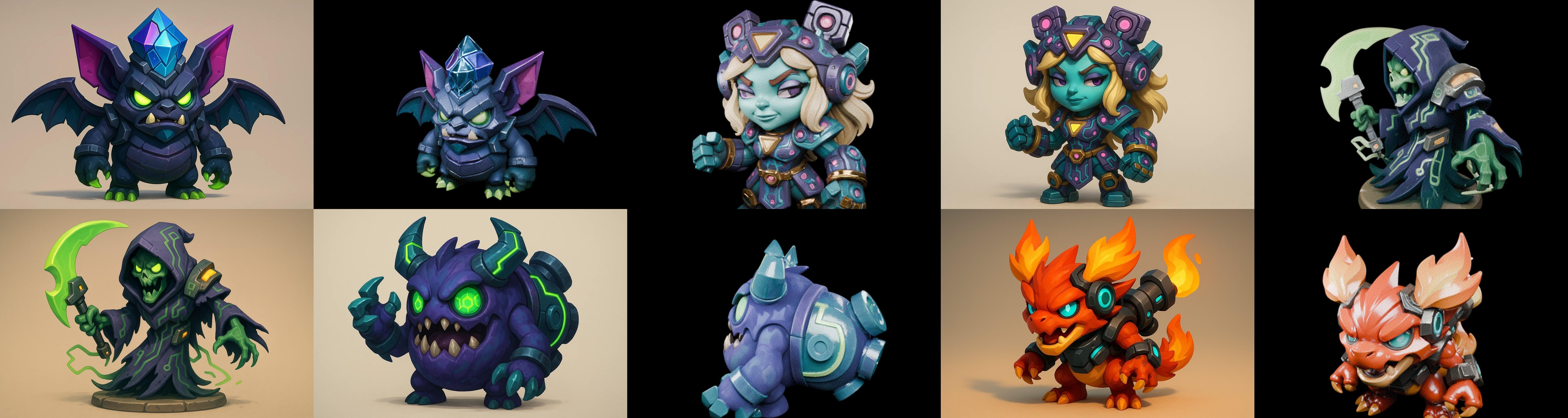 Heros Fantasy bundle 67 pack 100 glb Low-poly 3D model_4