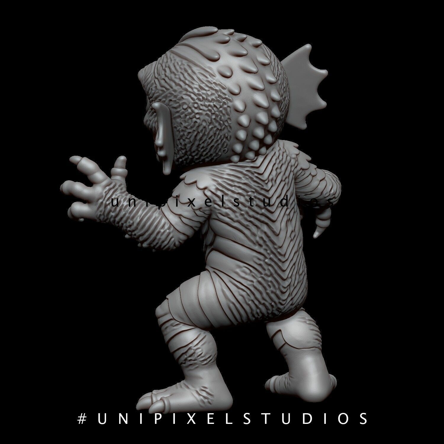 3D lagoon monster STL 3d print  3D print model_4