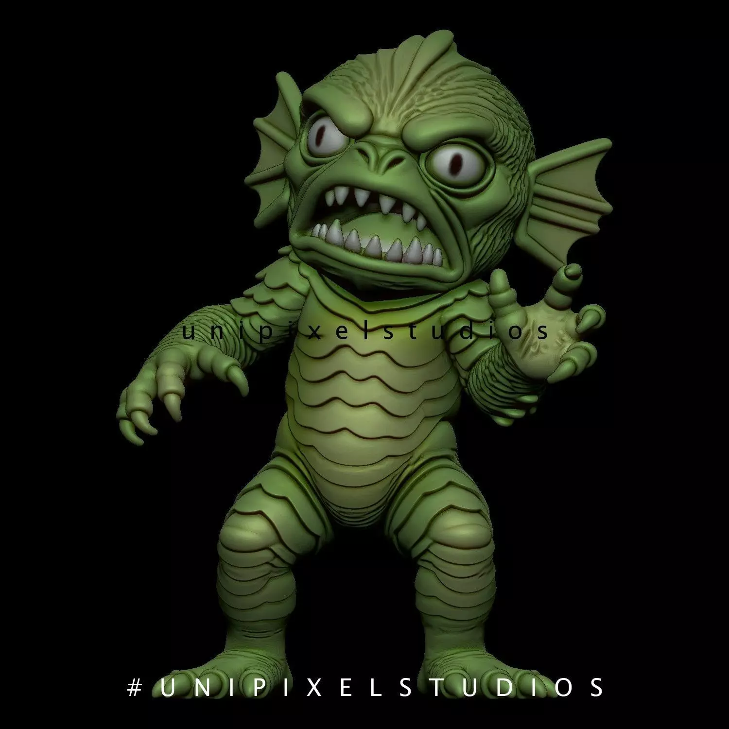 3D lagoon monster STL 3d print  3D print model_0